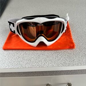 SPY White and Black Goggles with Orange Lens
